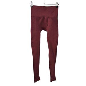 SET Active Womens Sculpt Flex Seamless Leggings, Athletic, Burgundy, Size XS